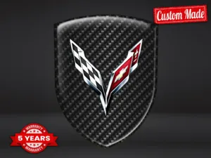 Corvette Logo Silicona Auto Universal Alta Calidad Profesional